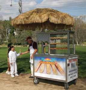 churro cart with umbrella