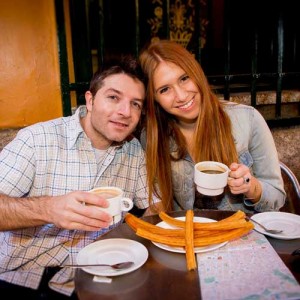 couple with churros